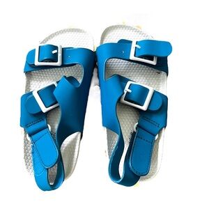 Zara Baby Girls Sandals Blue Teal Size 24 months Casual Strappy